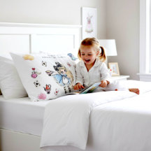 Whimsical Wonderland Tea Party Vit Pölsteröverdrag