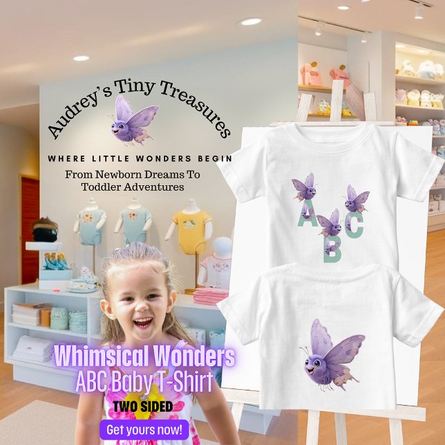 Whimsical Wonders Baby Kortärmad ABC T-Shirt (Skapare uppladdad)