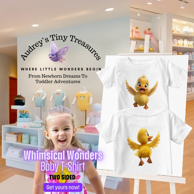 Whimsical Wonders Baby Kortärmad Anka T-Shirt (Skapare uppladdad)