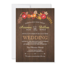 Whimsical Wood & Fall Foliage Wedding bjudande