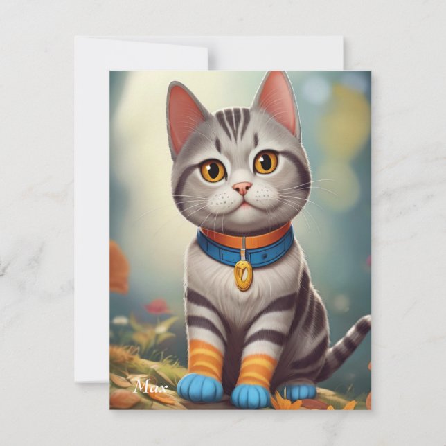 Whimsical Woodland America Shorthair Cat (Framsida)