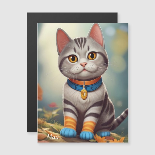 Whimsical Woodland America Shorthair Cat (Fram/baksida)