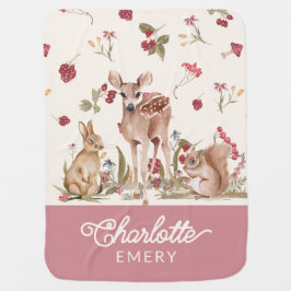Whimsical Woodland Baby Blanket Blommigt Nursery Bebisfilt