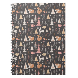 Whimsical Woodland Creatbook Notebook Anteckningsbok