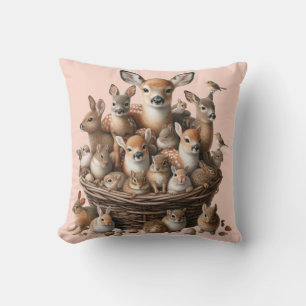 Whimsical Woodland Dreams Nursery Pillow Kudde