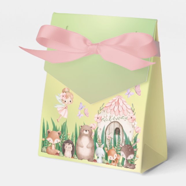 Whimsical Woodland Fairy Första Födelsedagspresent Presentaskar (Framsidan Sidan)