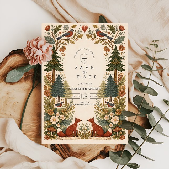 Whimsical Woodland Forest Wedding Spara Datumet (Skapare uppladdad)