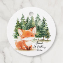 Whimsical Woodland Fox 1:a födelsedag