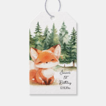 Whimsical Woodland Fox 1:a födelsedag