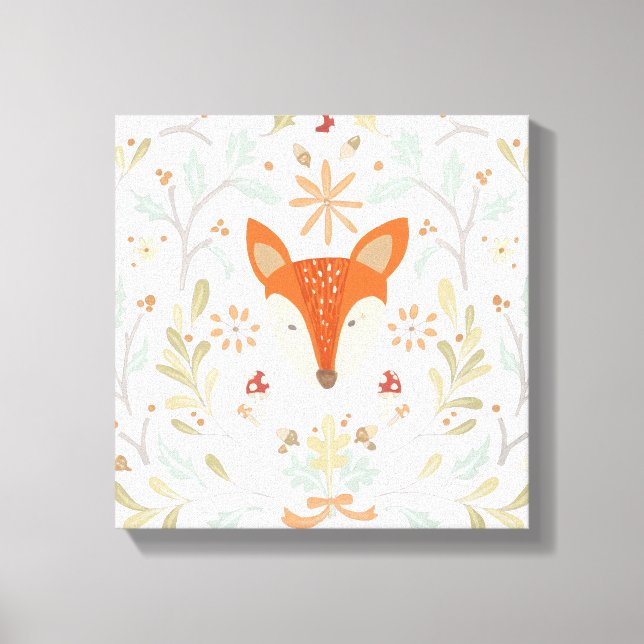Whimsical Woodland Fox Canvastryck (Framsida)