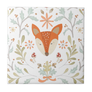 Whimsical Woodland Fox Kakelplatta