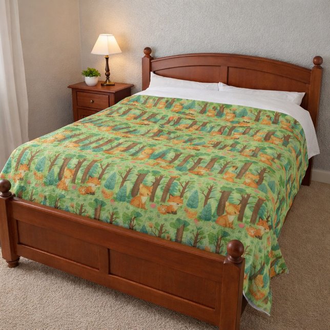 Whimsical Woodland Friends Fleecefilt (Skapare uppladdad)