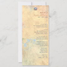 Whimsical Woodland Wildblomme Bröllop Menu