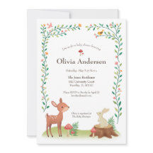 Whimsical Woodlands Baby Shower-inbjudan