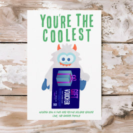 Whimsical Yeti Helgdag Coach Gift Card Holder Julkort