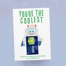 Whimsical Yeti Helgdag Gift Card Holder Julkort