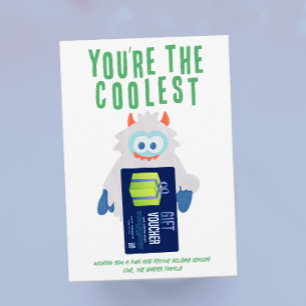 Whimsical Yeti Helgdag Gift Card Holder Julkort