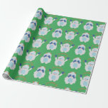 Whimsical Yeti No Peeking jul Presentpapper<br><div class="desc">Dessa inslagna  innehåller en bra hand som illustrerar jakande yeti mönster. Perfektens för barn som slår in barngåvor till helgdagarna!</div>