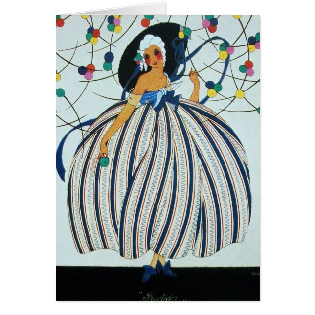 WHIMSICAL YOUNG GIRL/Beauty Mode Hälsningskort (Framsidan)