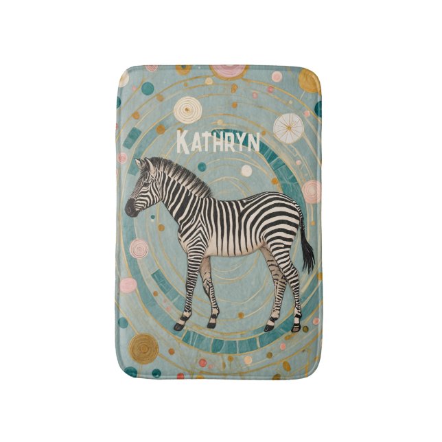 Whimsical Zebra Personlig Badrumsmatta (Framsidan (Vertikal))