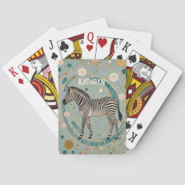 Whimsical Zebra Personlig Casinokort