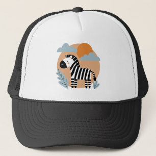 Whimsical Zebra Skandinavisk Inflytande Keps