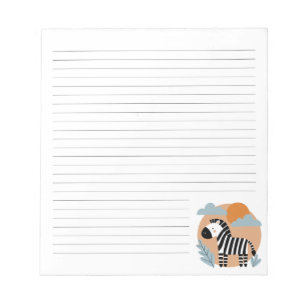 Whimsical Zebra Skandinaviskt Inflytande Anteckningsblock