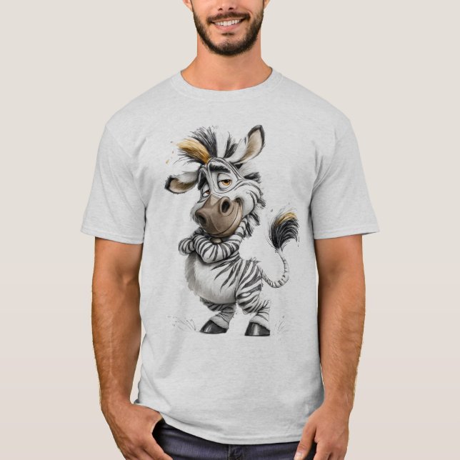 whimsical Zebra T Shirt (Framsida)