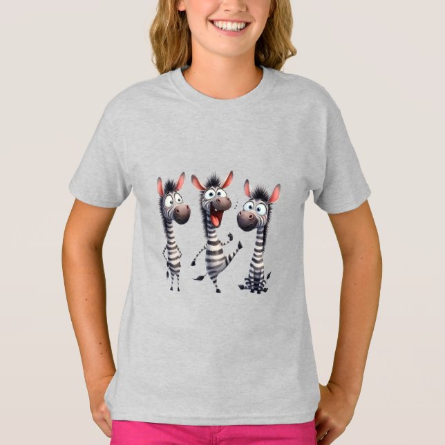 Whimsical Zebror T Shirt (Framsida)