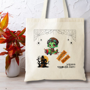 Whimsical Zombie Pilot Airplane Barn Halloween Tygkasse
