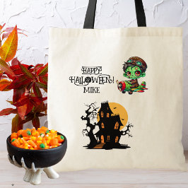 Whimsical Zombie Pilot Airplane Kids Halloween Tygkasse