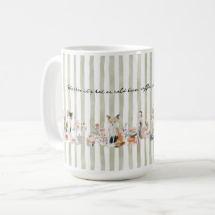 Whimsicala djur som dricker kaffemugg