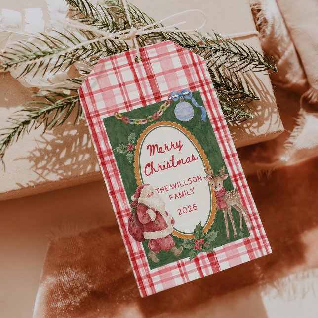 Whimsicala Färgglada Glada Julpresentkort Presentetikett (Skapare uppladdad)