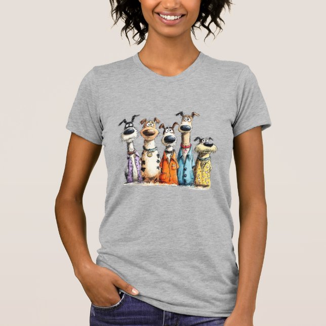 Whimsicala hundar t shirt (Framsida)