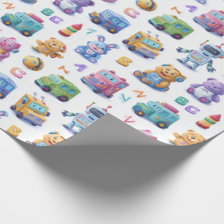 Whimsicala kodningsmaskotar söta robotar lärande A Presentpapper
