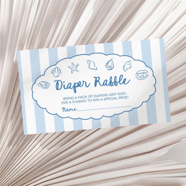 Whimsicala Snäckskal Babybadlek Diaperraffel  Tilläggskort (Skapare uppladdad)