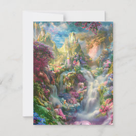 Whimsicalal Fantasivärld Bakgrund Anteckningskort