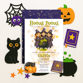 Whimsiches Hocus Pocus Halloween Birthday Inbjudningar