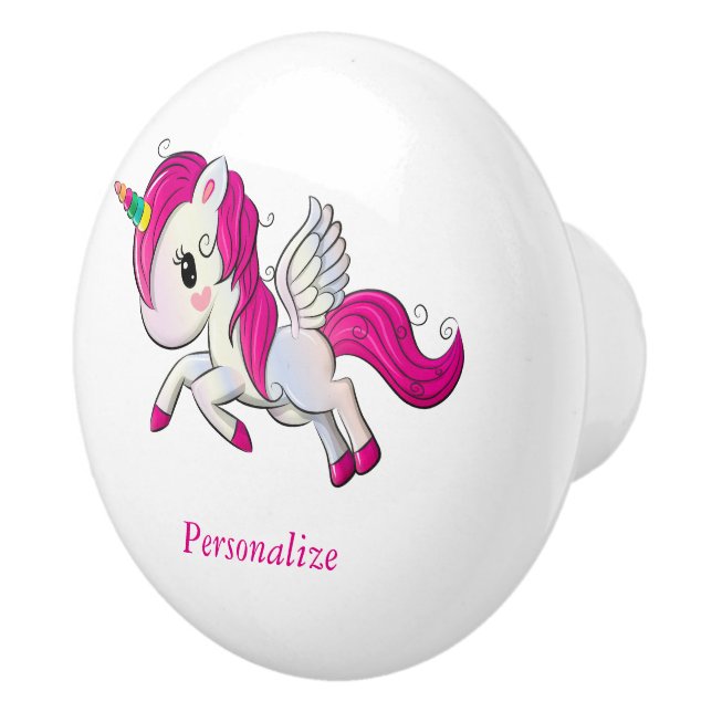 Whimsicle Baby Unicorn Pegasus Rainbow Horn Knopp (Höger)
