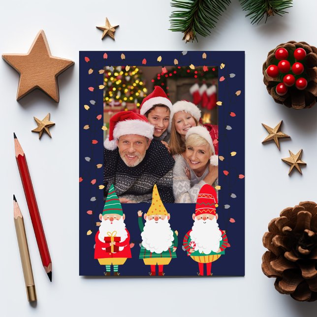 Whimsics Gnomes One Photo God jul Helgkort (Skapare uppladdad)