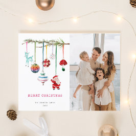 Whimsics Ornaments-familjen Foto jul Helg Vykort