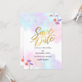 Whimsics Rosa & Blue Wedding Investigations Inbjudningar