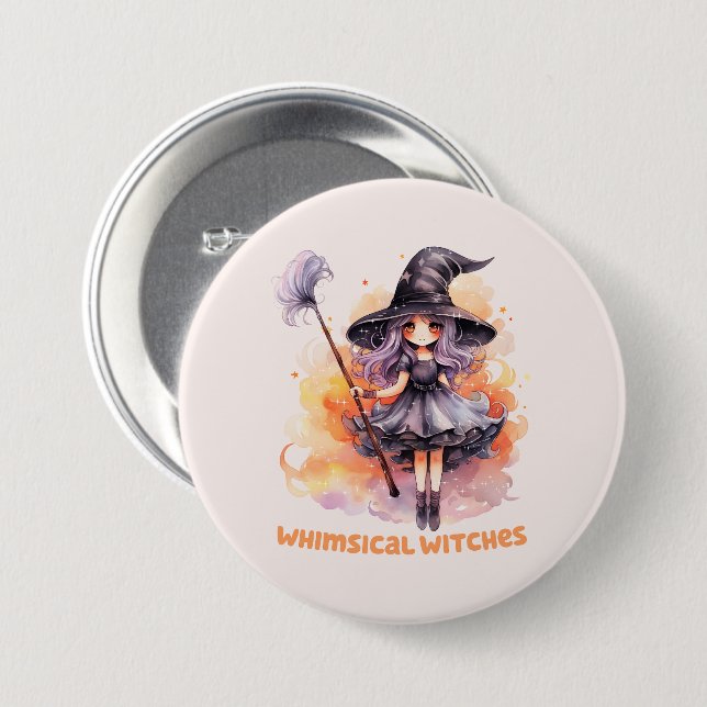 Whimsics Witches Knapp (Framsida & baksida)