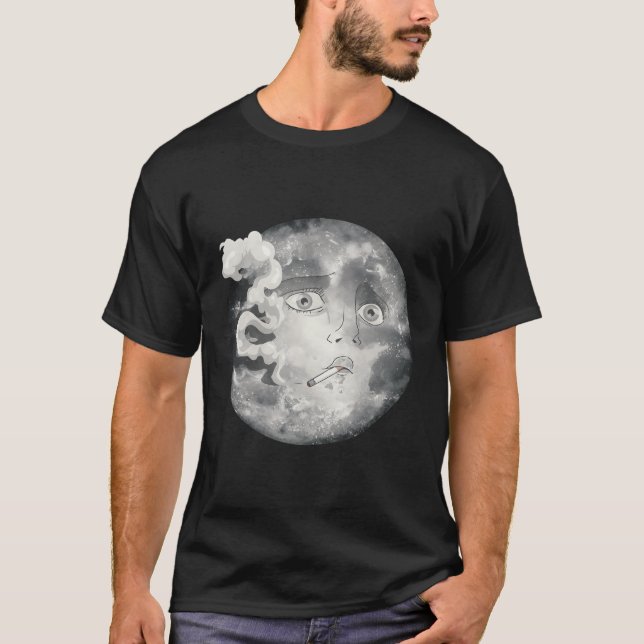 Whimsigoth Aesthetic Soft Grunge Emo Goth Smoking T Shirt (Framsida)