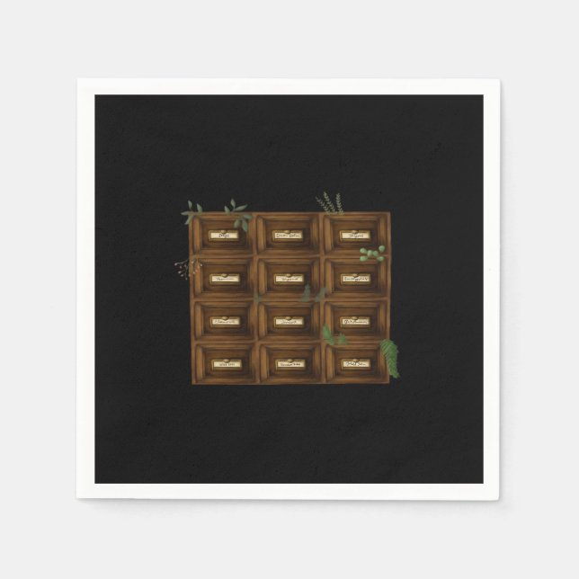 Whimsigoth Apothecary Drawers Pappersservett (Framsidan)