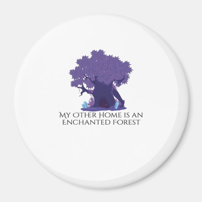 Whimsigoth Bläck - Mystical Forests, Måne Magic Cl Magnet (Framsidan)