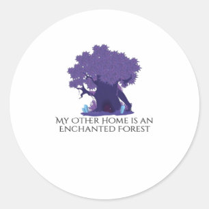Whimsigoth Bläck - Mystical Forests, Måne Magic Cl Runt Klistermärke