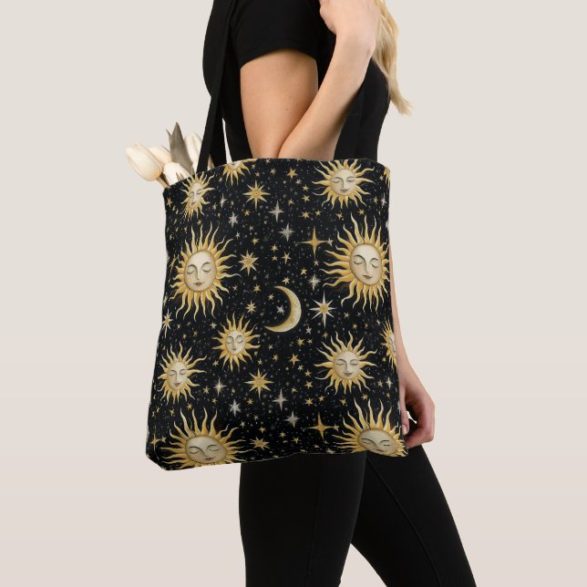 Whimsigoth Celestial Tote Tygkasse (Närbild)