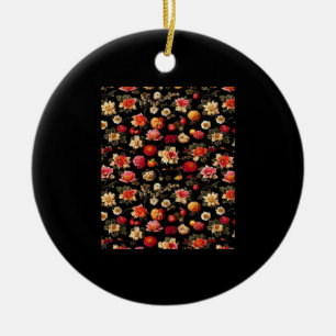 Whimsigoth Chintz Vintage Oljemålning Julgransprydnad Keramik