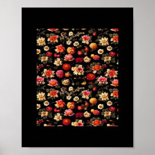 Whimsigoth Chintz Vintage Oljemålning Poster